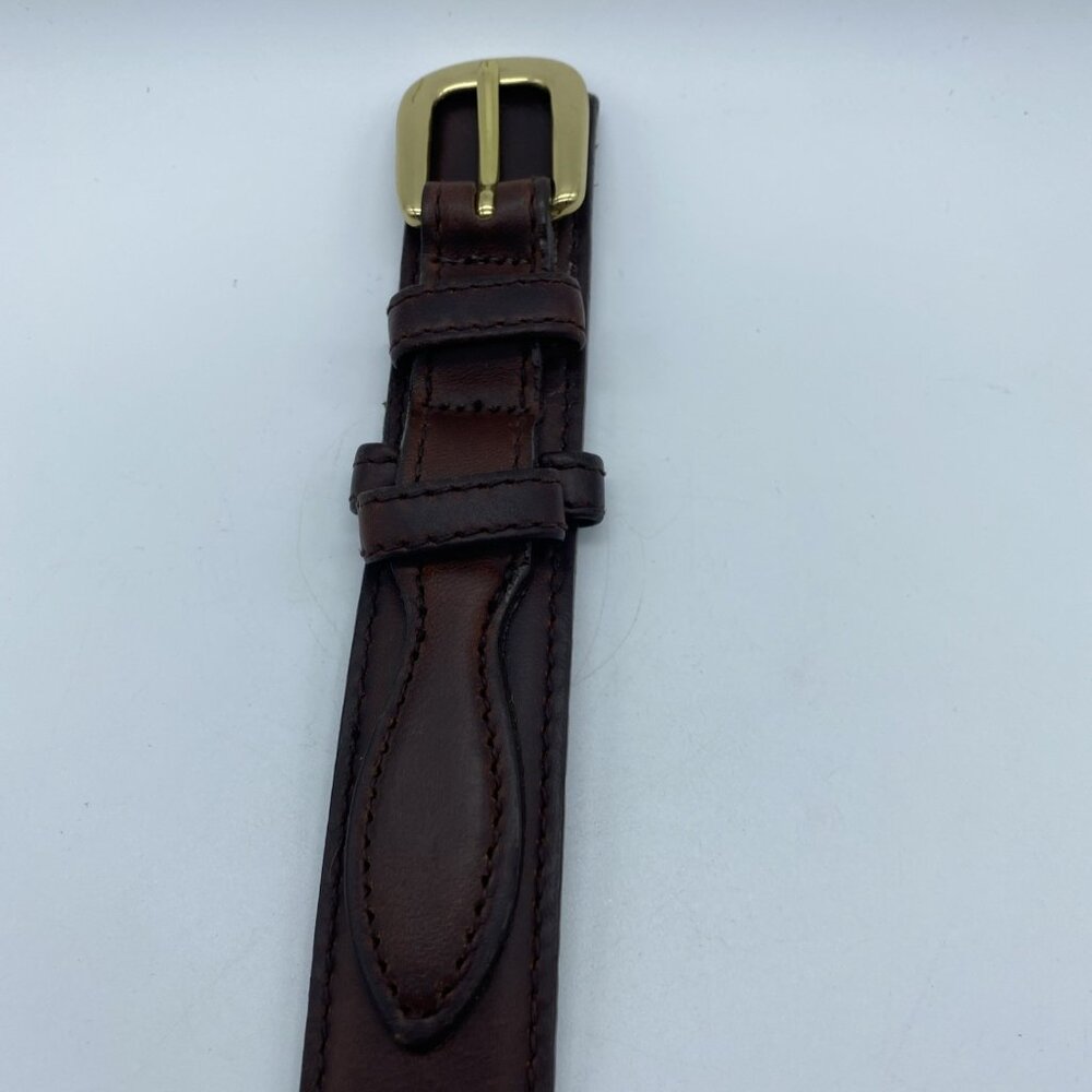 Brighton Brown Genuine Leather Belt 35307 Men's Size 42 Made In USA - Picture 4 of 11